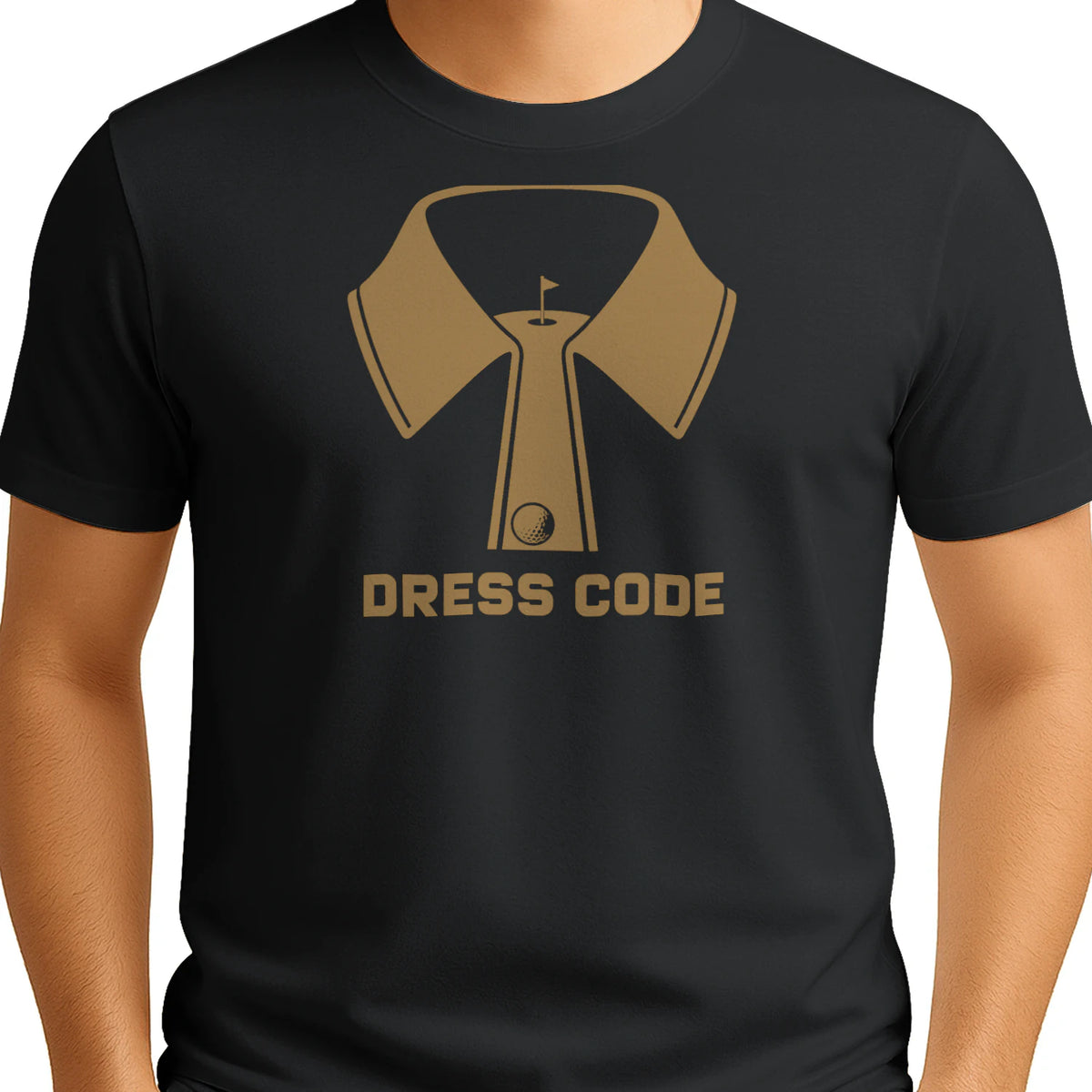 Dress Code Golf T-Shirt — male model front