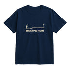 Bump and Run Golf T-Shirt — lying flat, viewing the front side.