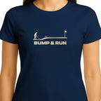 Bump and Run Golf T-Shirt — female model front