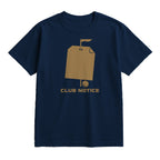 Club Notice Golf T-Shirt — lying flat, viewing the front side.