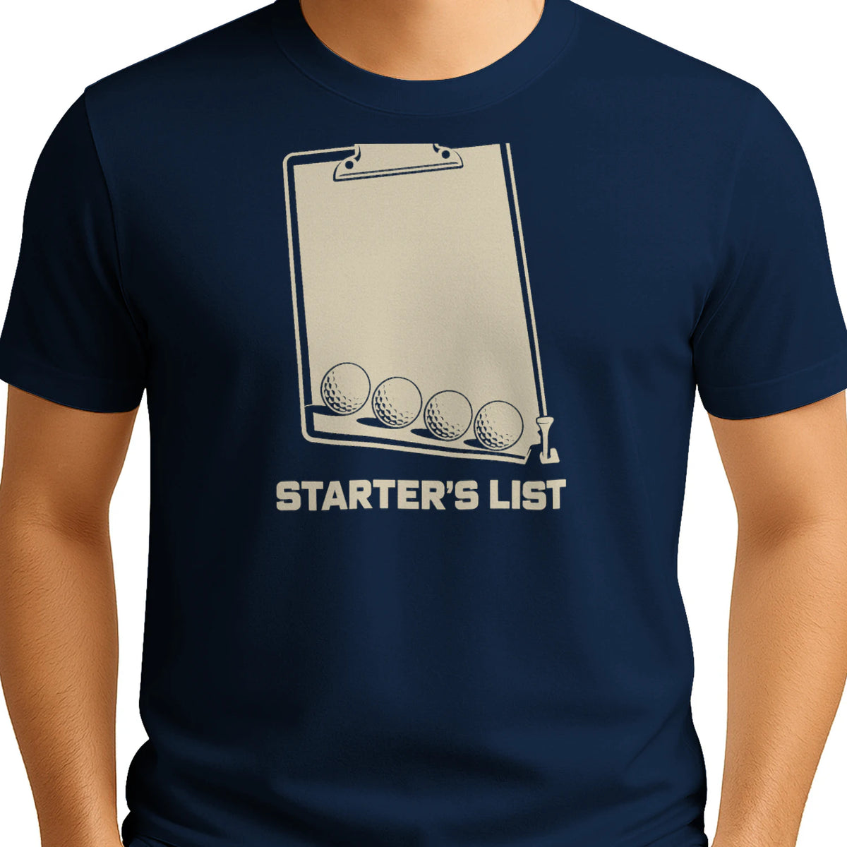Starter’s List Golf T-Shirt — male model front