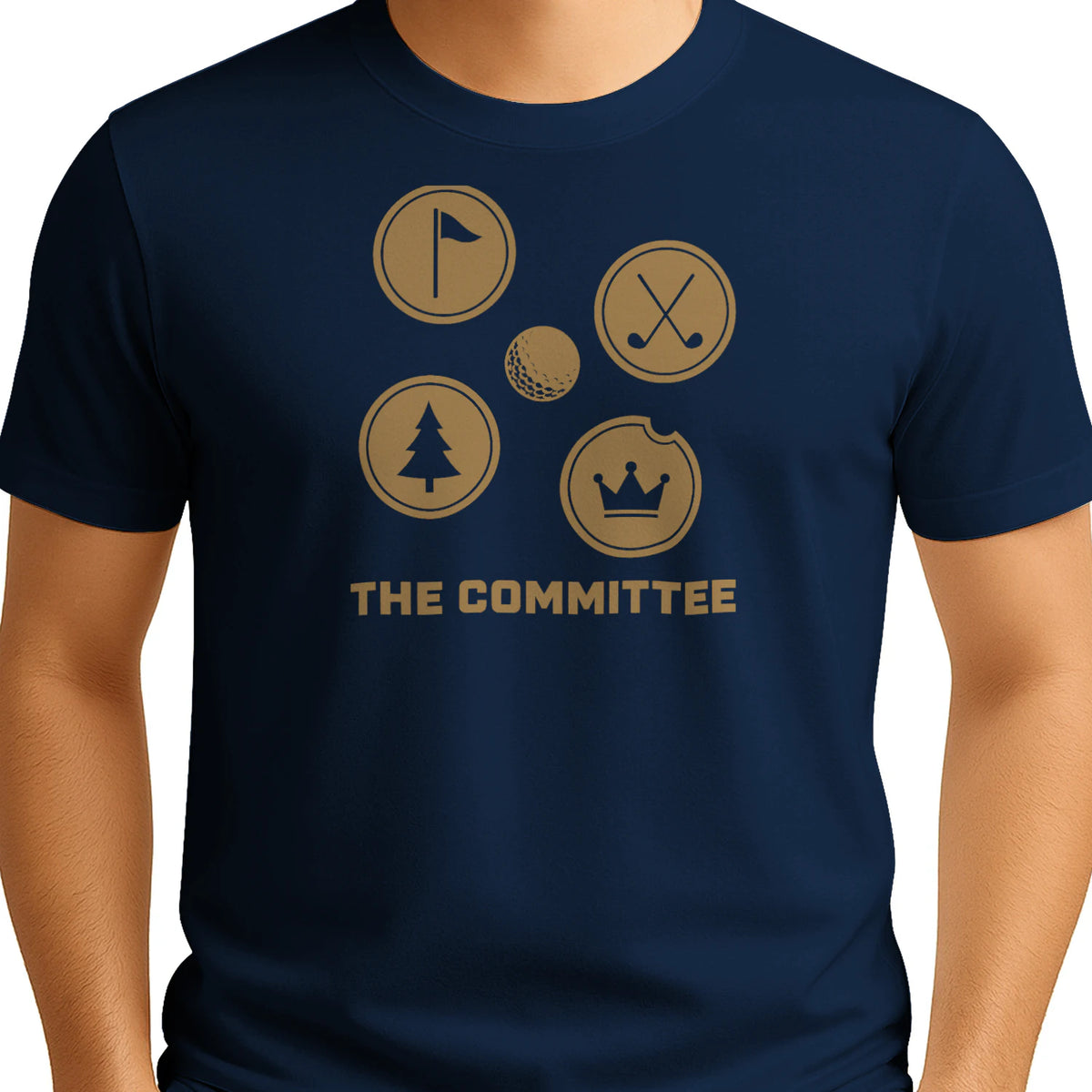The Committee Golf T-Shirt — male model front