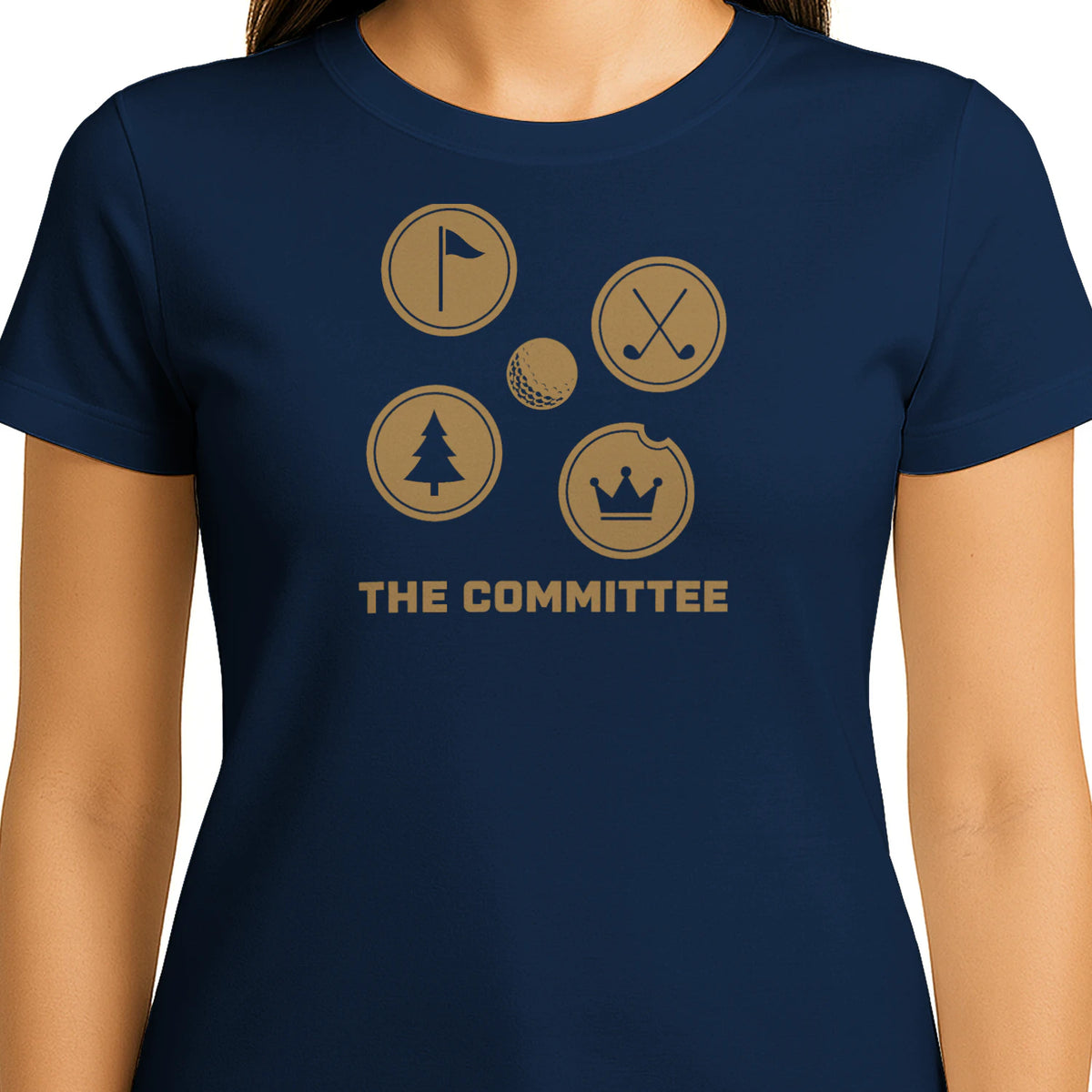 The Committee Golf T-Shirt — female model front