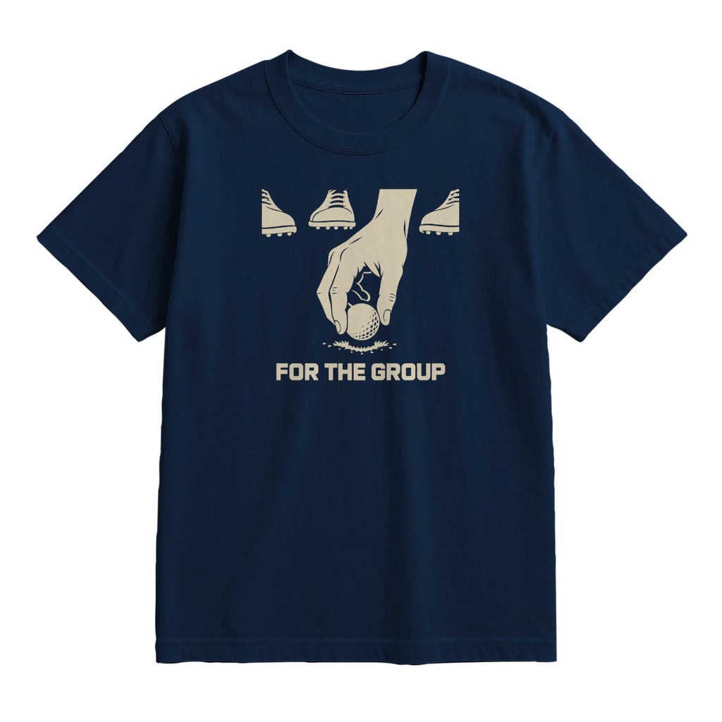 For the Group Golf T-Shirt — lying flat, viewing the front side.