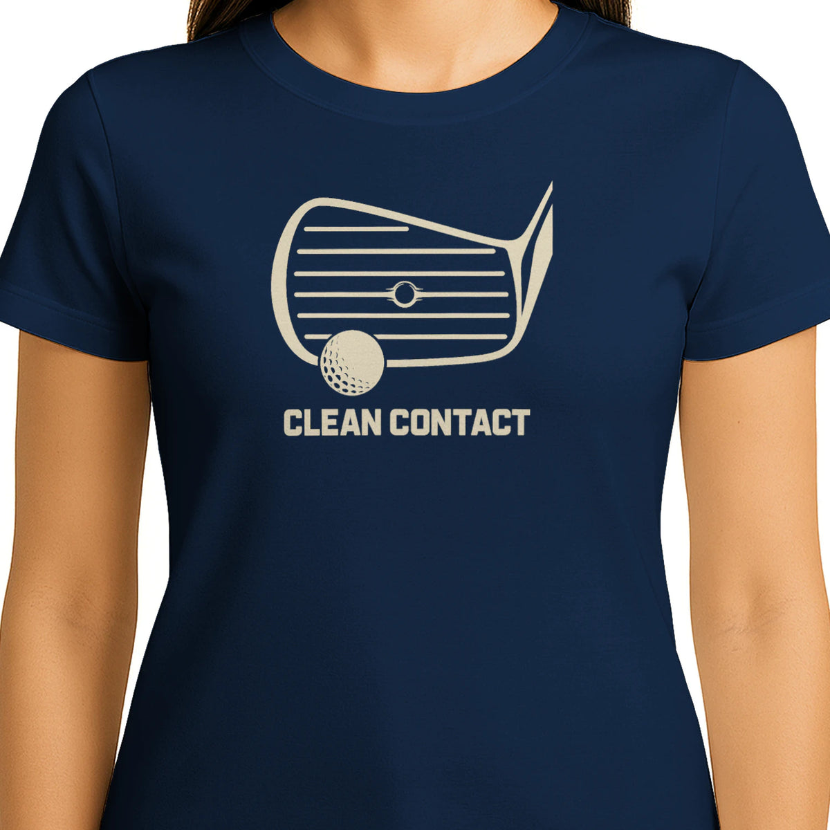 Clean Contact Golf T-Shirt — female model front