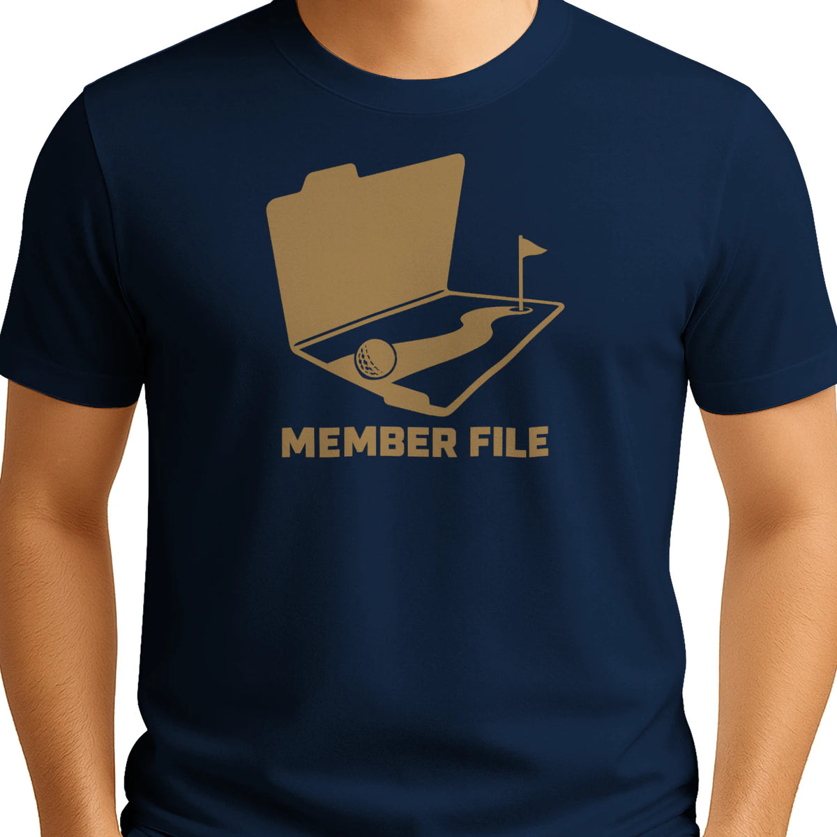 Member File Golf T-Shirt — male model front