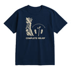 Complete Relief Golf T-Shirt — lying flat, viewing the front side.