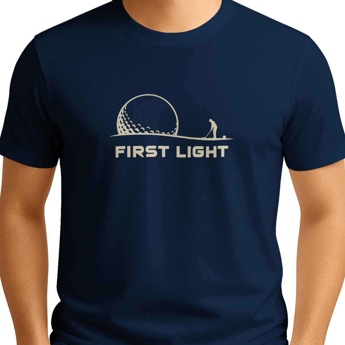 First Light Golf T-Shirt — male model front