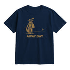 Away Day Golf T-Shirt — lying flat, viewing the front side.