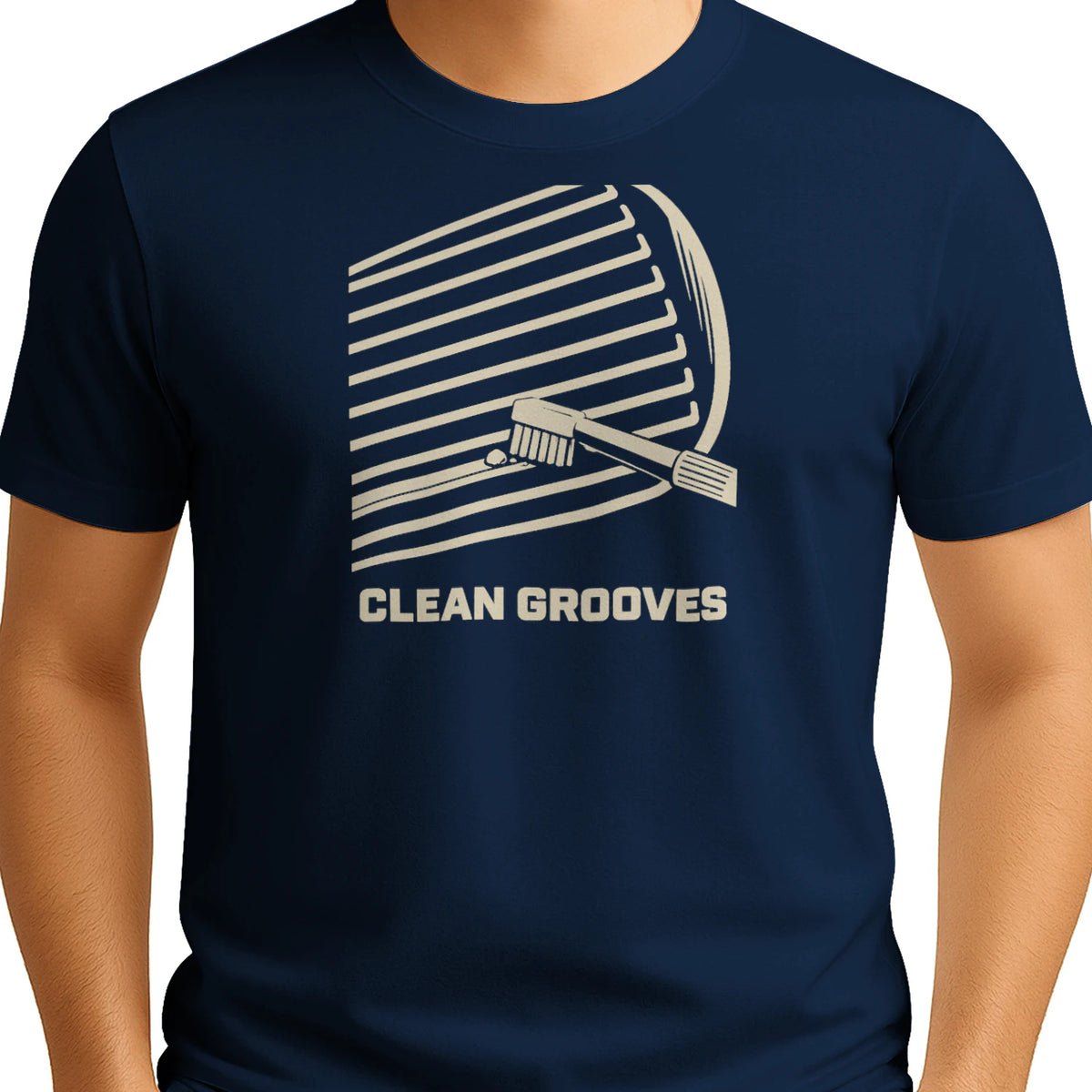 Clean Grooves Golf T-Shirt — male model front