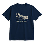 Flighted Golf T-Shirt — lying flat, viewing the front side.