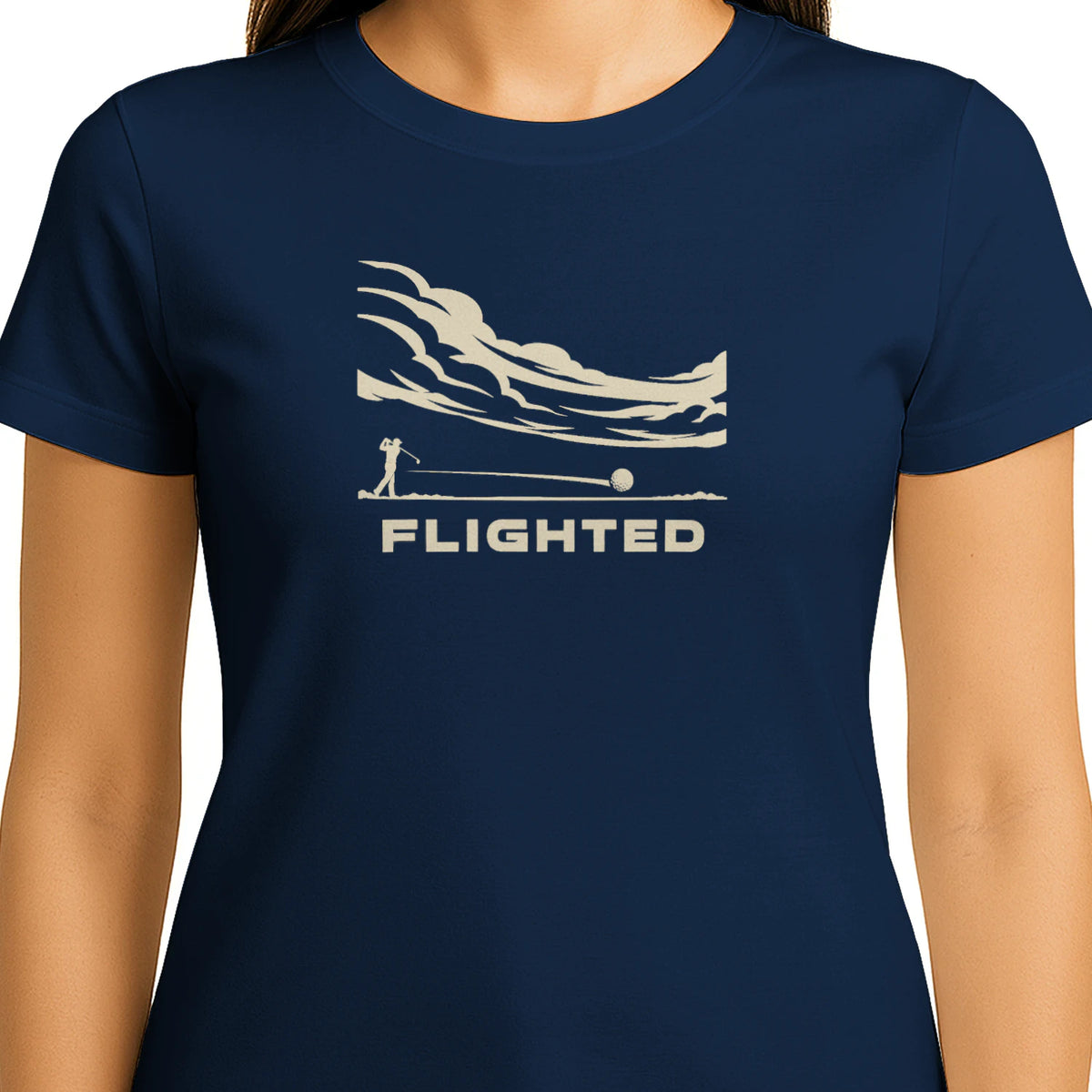 Flighted Golf T-Shirt — female model front