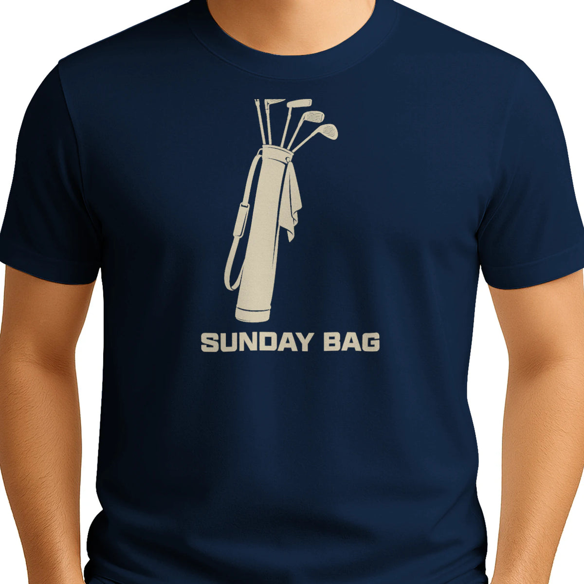 Sunday Bag Golf T-Shirt — male model front