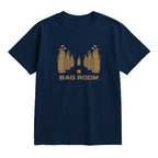 Bag Room Golf T-Shirt — lying flat, viewing the front side.