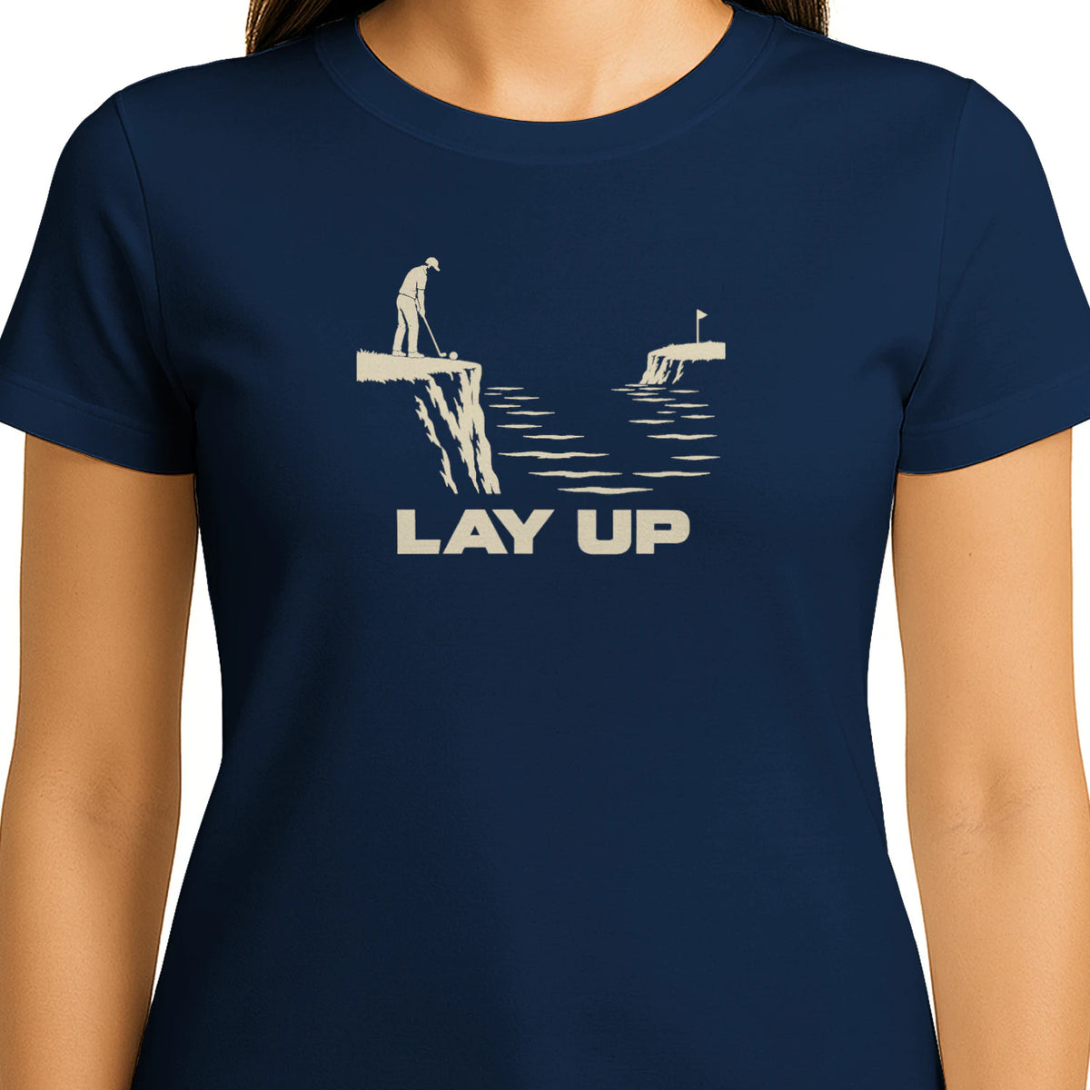 Lay Up Golf T-Shirt — female model front