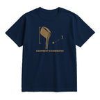 Equipment Exonerated Golf T-Shirt — lying flat, viewing the front side.