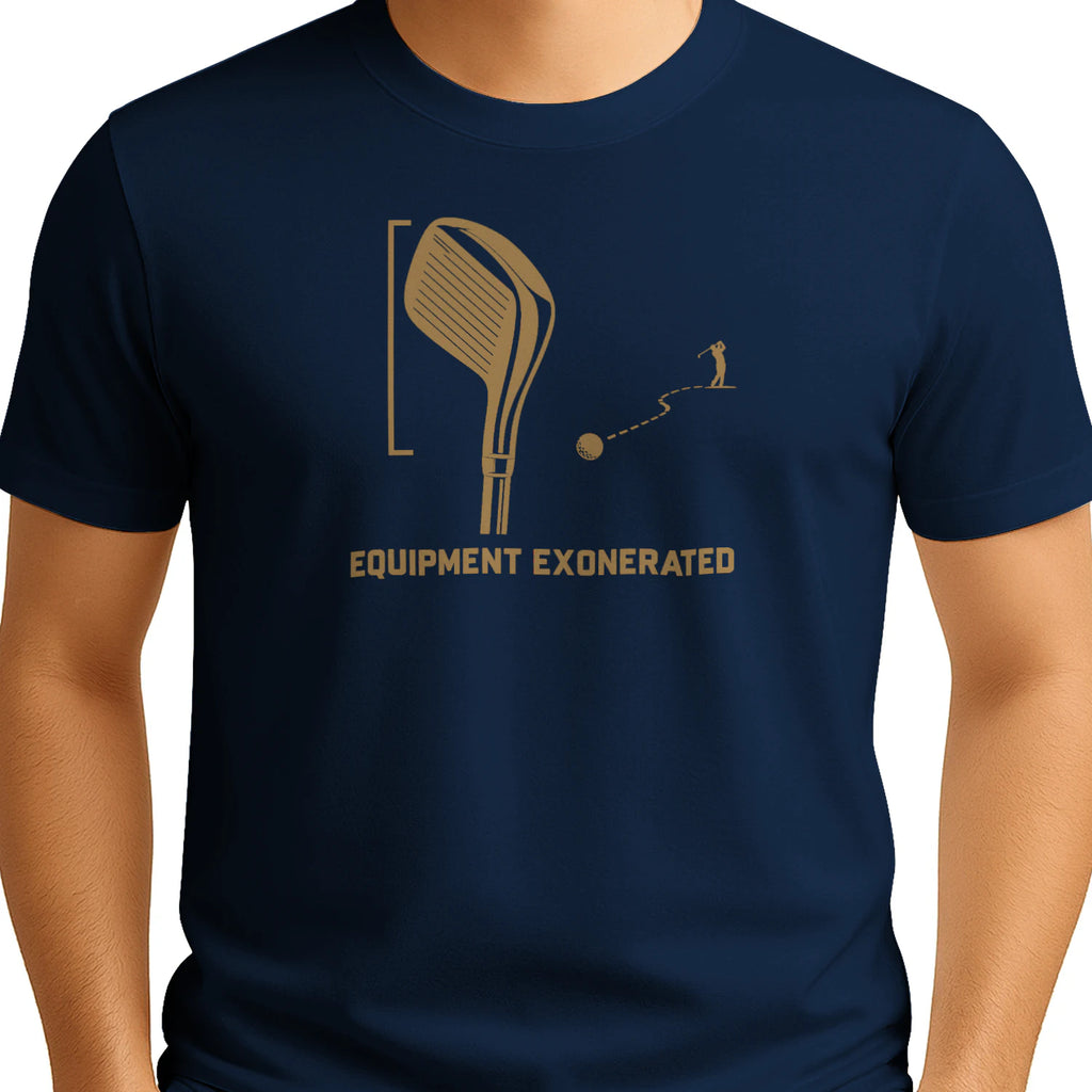 Equipment Exonerated Golf T-Shirt — male model front