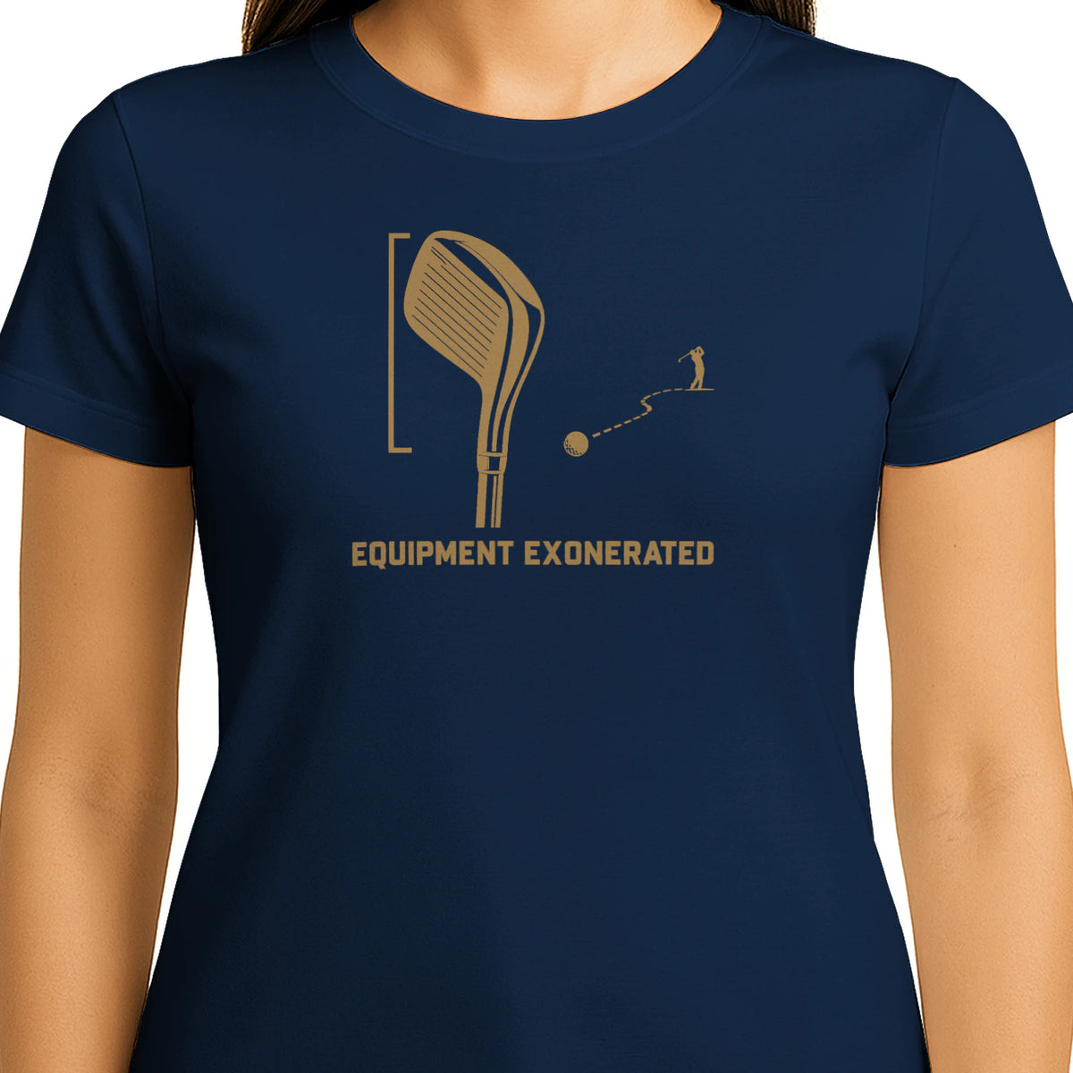 Equipment Exonerated Golf T-Shirt — female model front