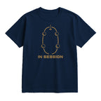 In Session Golf T-Shirt — lying flat, viewing the front side.
