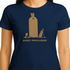 Guest Privileges Golf T-Shirt — female model front