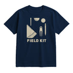 Field Kit Golf T-Shirt — lying flat, viewing the front side.