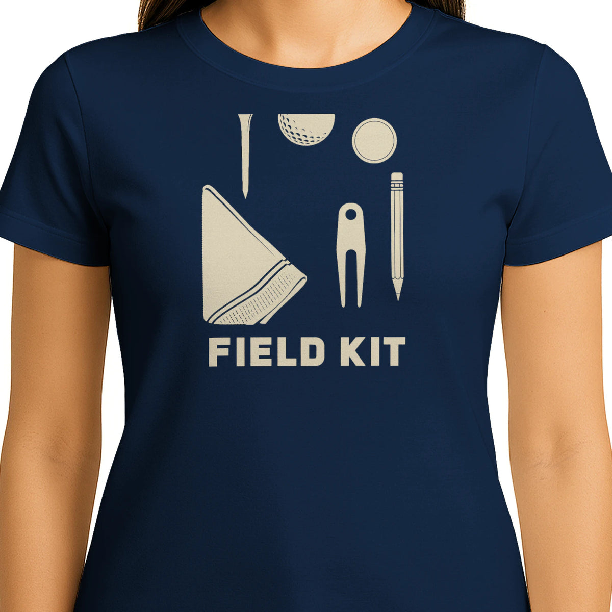 Field Kit Golf T-Shirt — female model front